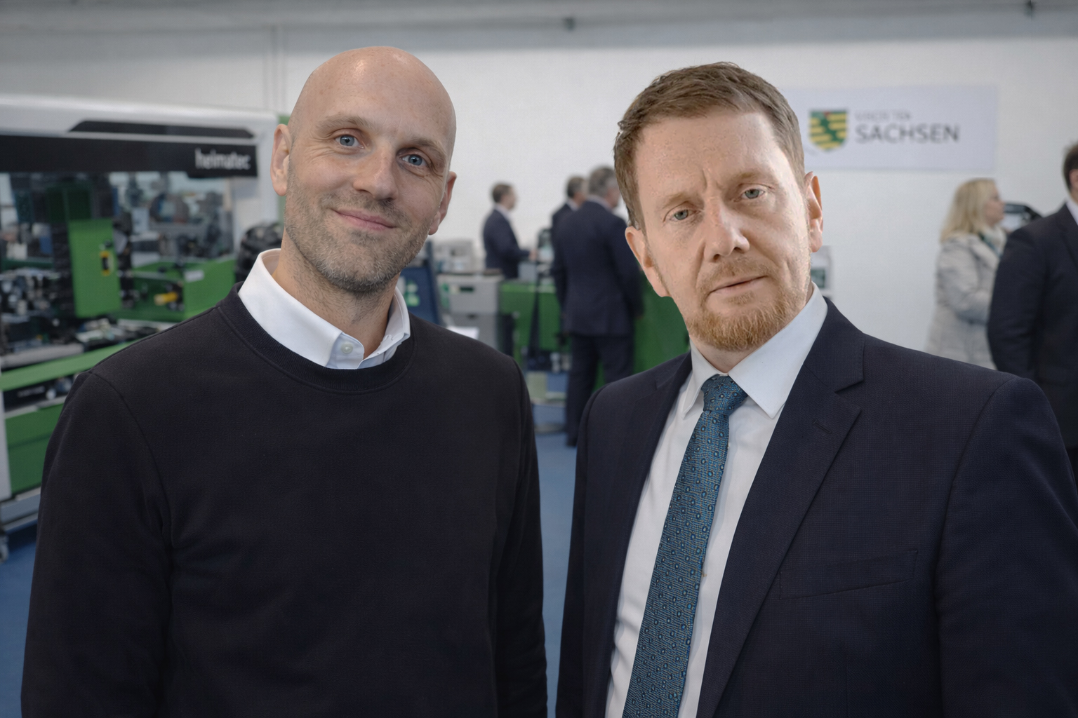 Daniel Köhn bei der Werkseröffnung der Skeleton Giga Factory in Markranstädt
